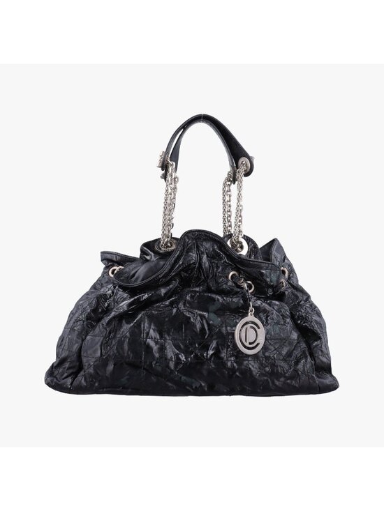 Christian Dior Handbags - Dior le Tranto Cannage Black Patent Shoulder